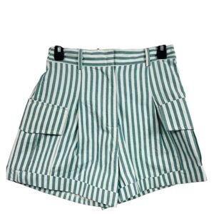 NWT Blu Pepper Preppy Stripe Shorts Minimalist Old Money Coastal White Med